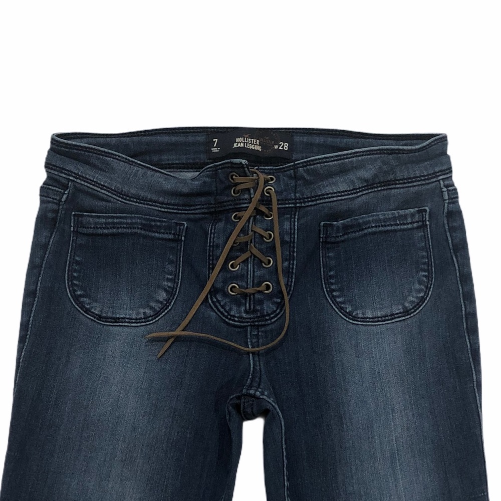 Hollister Tie Front Jean Leggings 28 - Picture 2 of 7